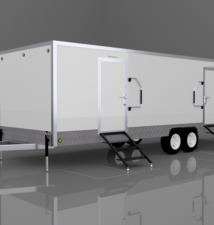 10 Stall Restroom Trailer - 2 Door