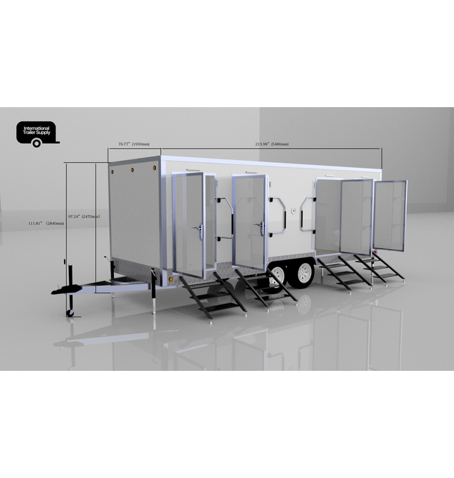 4 Stall Restroom Trailer