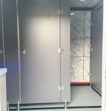 6+1 Stall Restroom Trailer - 2 Door