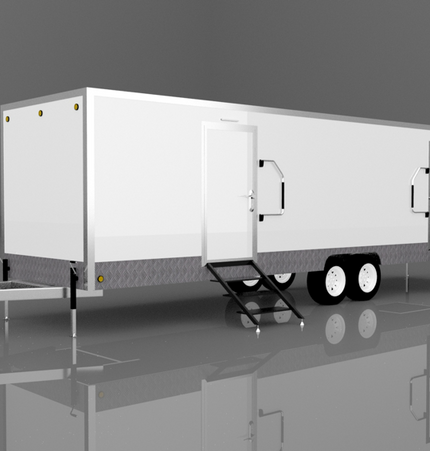 8 Stall Restroom Trailer- 2 Door