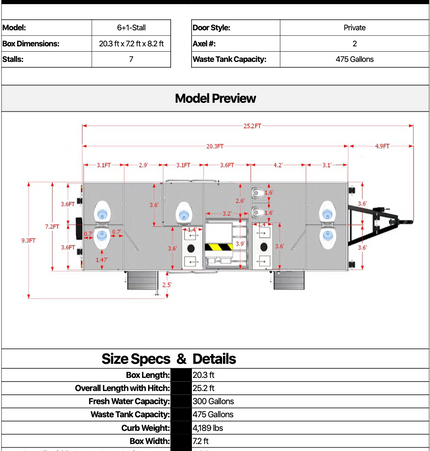 2 Stall Restroom Trailer