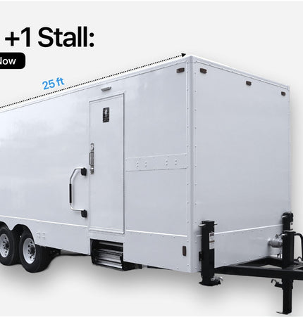 8+1 Stall Restroom Trailer- 2 Door