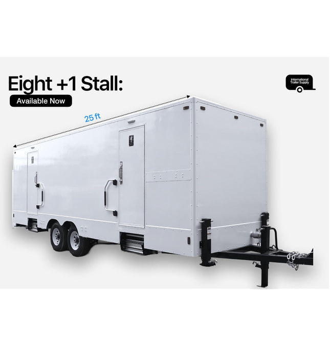 8+1 Stall Restroom Trailer- 2 Door